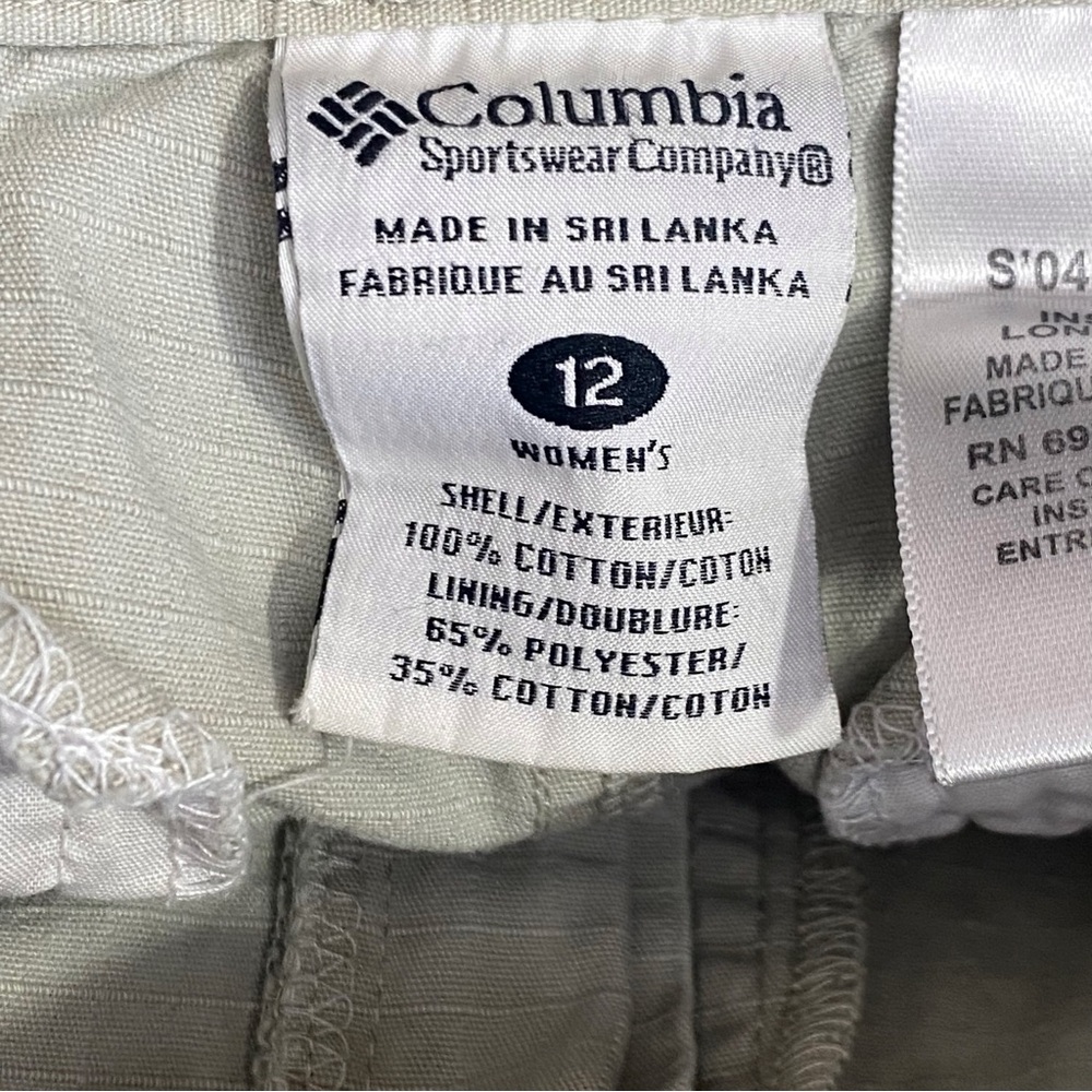 Columbia Women's 100% Cotton Khaki Cargo Shorts 12 - Picture 7 of 9